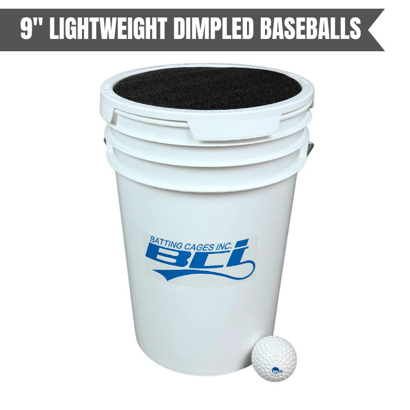 Bucket of 36 Pitching Machine Baseballs– 6 Gallon with Foam Seat Lid - Image 6