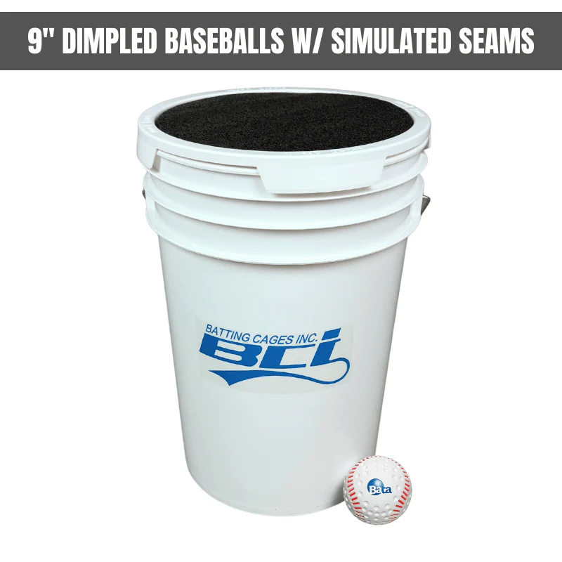 Bucket of 36 Pitching Machine Baseballs– 6 Gallon with Foam Seat Lid - Image 7