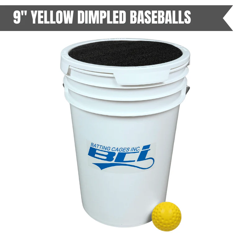 Bucket of 36 Pitching Machine Baseballs– 6 Gallon with Foam Seat Lid - Image 8