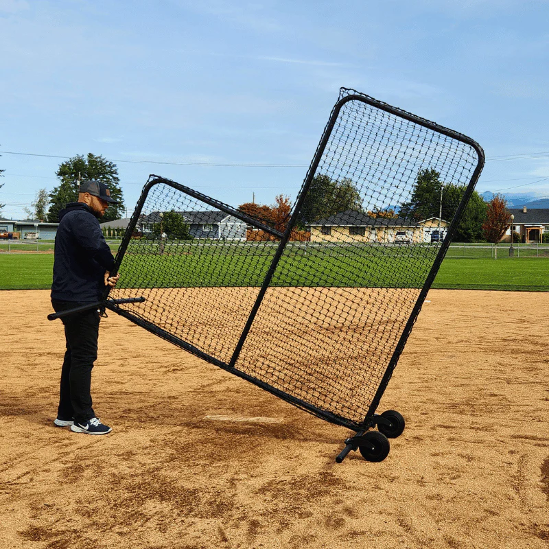 Standard Baseball Pitching L-Screen & Wheel Kit - Image 9